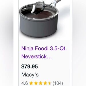 Ninja Foodi 3.5 quart sauce pan non-stick BRAND NEW